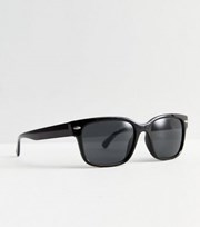 New Look Black Narrow Rectangle Frame Sunglasses